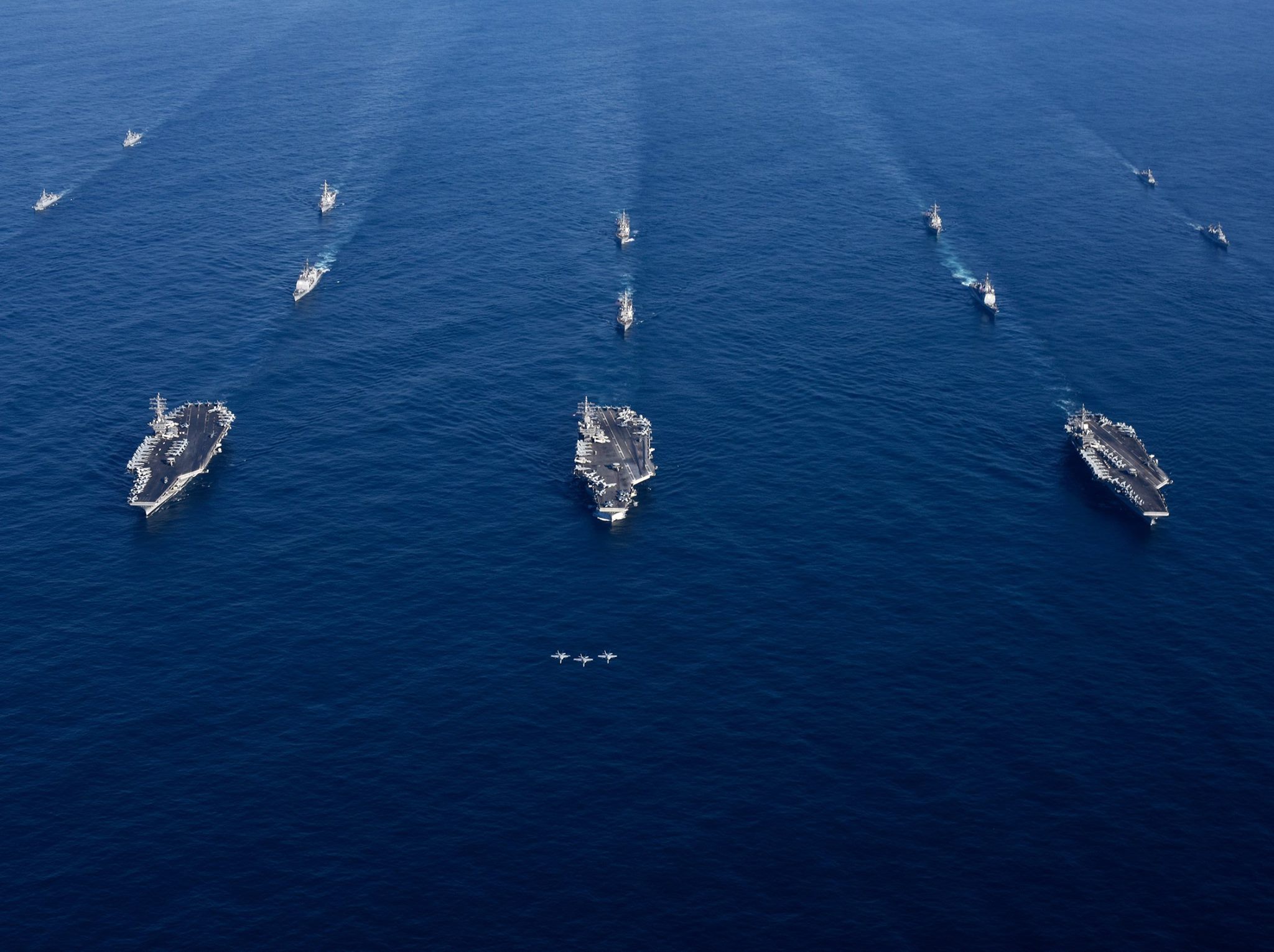 These Are The Images Of Three U.S. Supercarriers In Formation You've Been Waiting For